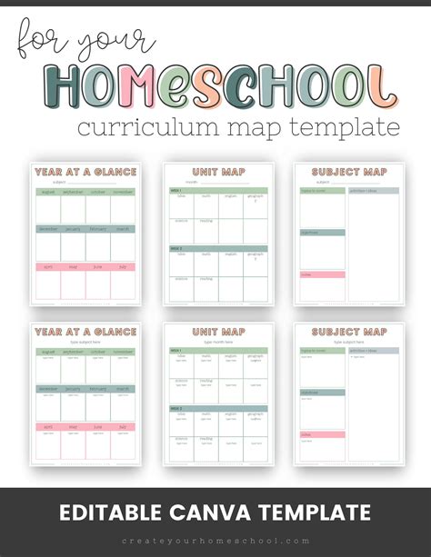 Download The Free Curriculum Map Template For Your Homeschool