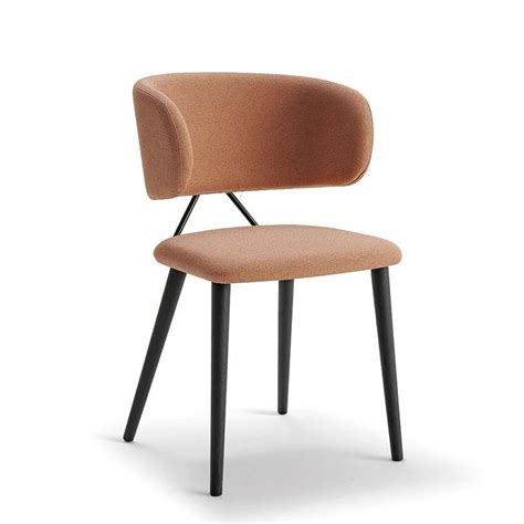 Contemporary Chair Ela Glam Ee By Emmeti Fabric Ash Base For