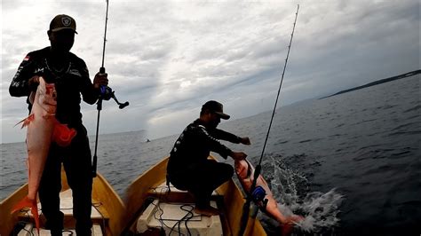 Tak Butuh Waktu Lama Mancing Jigging Di Laut Dikedalaman 200m Langsung