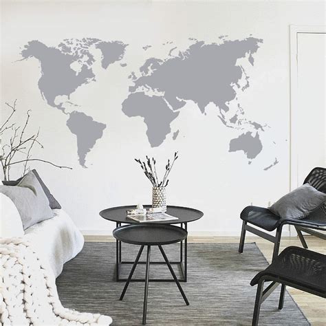 Sticker Mural Mappemonde Wall Art Fr