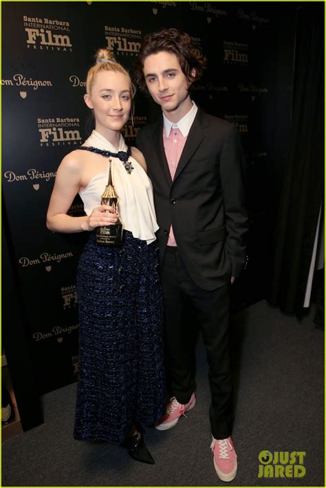 Saoirse Ronan Receives Award from 'Lady Bird' Co-Star Timothee Chalamet ...