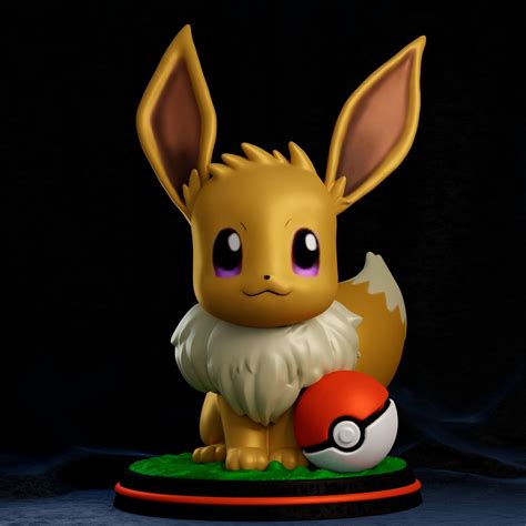 3d Print Model Eevee Statue Cgtrader