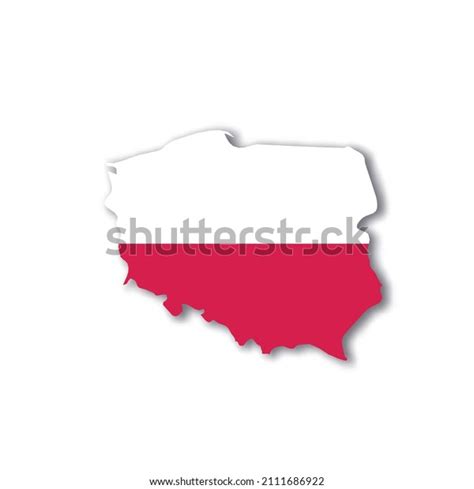 Poland National Flag Shape Country Map Stock Vector (Royalty Free ...