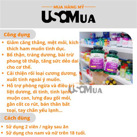 Viên Uống Tăng Cường Sinh Lý Nam Nữ SWANSON Horny Goat Weed Complex