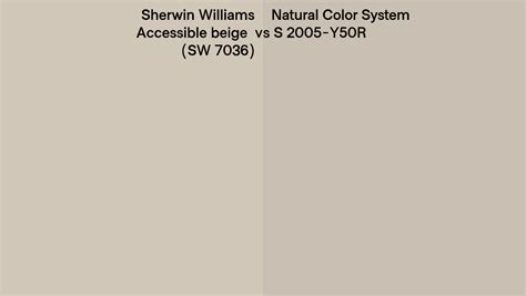 Sherwin Williams Accessible Beige Sw 7036 Vs Natural Color System S