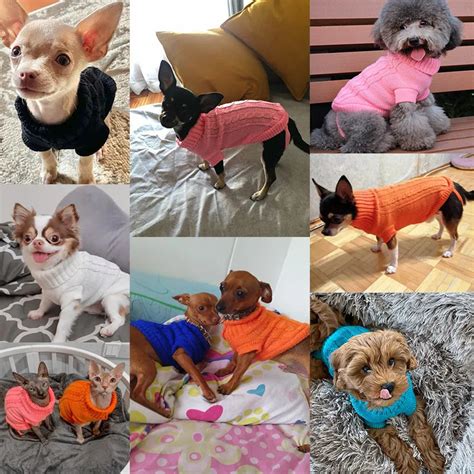 Dog Winter Clothes Knitted Pet Clothes For Toy And Small Dogs Only ...