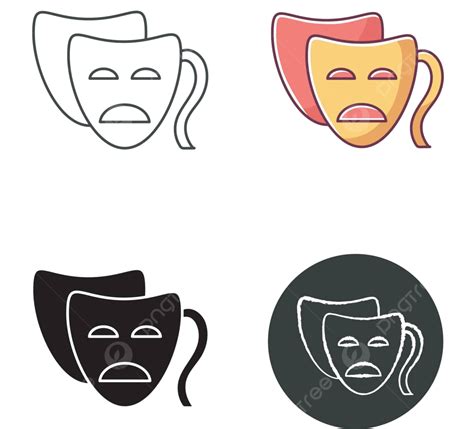 Drama Icon For Film And Tv Production In Classic Theater Style Vector