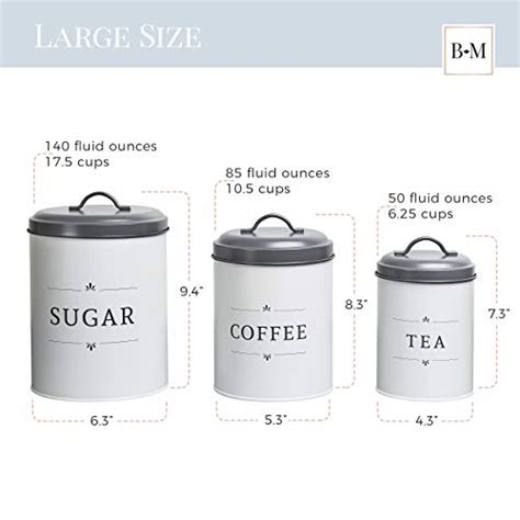 Baie Maison Large Kitchen Canisters Set Of Farmhouse Canister Sets