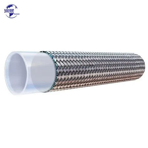 High Temp R Flexible Stainless Steel Braided Ptfe Hose With