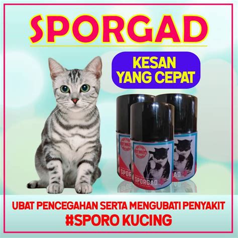 Ubat Kucing Cat Sporgad Sporo Kurap Fungus Lukagatal Murah