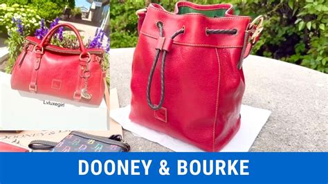 DOONEY BOURKE RED HATTIE FLORENTINE LEATHER DRAWSTRING BUCKET OUTLET