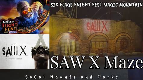 Saw X Maze Six Flags Fight Fest Magic Mountain Los Angeles Haunted