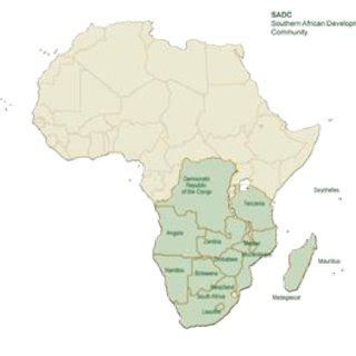 Map of SADC countries in Africa | Download Scientific Diagram