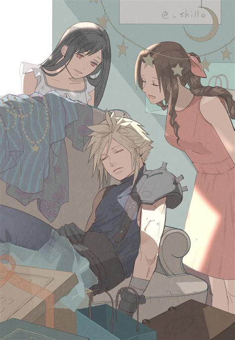 Tifa Lockhart Cloud Strife And Aerith Gainsborough Final Fantasy And