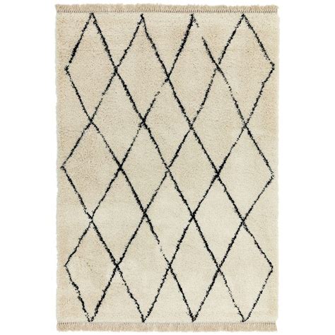 Rugs Bohdi Cream Diamond 160x230cm Rug Barker Stonehouse Diamond