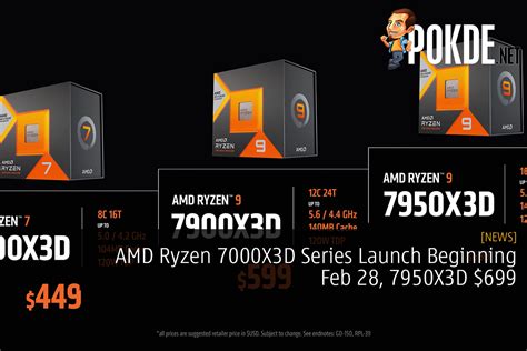 Amd Ryzen 7000x3d Series Launch Beginning Feb 28 7950x3d 699 Trendradars