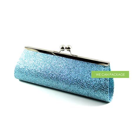 Light Blue Glitter Clutch Cheap Wedding Clutch Discount Evening Purse