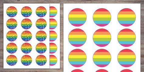 Rainbow Cupcake Toppers Twinkl Party Teacher Made