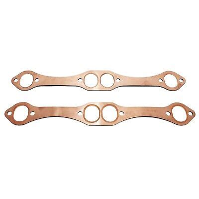 Sbc Oval Port Copper Header Exhaust Gaskets Reusable Sb Chevy