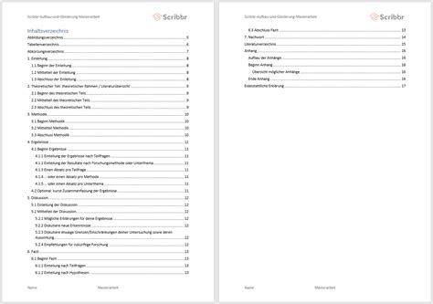 Aufbau Und Gliederung Deiner Masterarbeit Vorlage Tipps