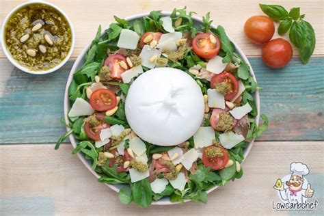 Burrata Salade Met Pesto Lowcarbchef Nl