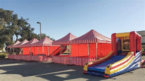 Carnival Tents Carnival Booths Red And White Carnival Tent Rentals San