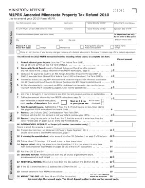 Fillable Online Revenue State Mn M Prx Form Fax Email Print