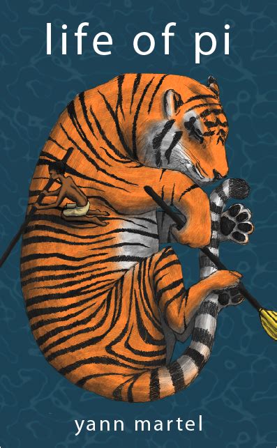 Illustrated Book Cover For Life Of Pi By Yann Martel Although His