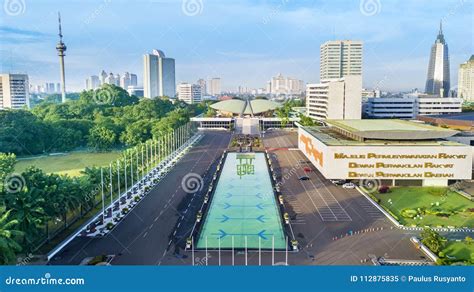 beautiful park  indonesia parliament complex editorial image image