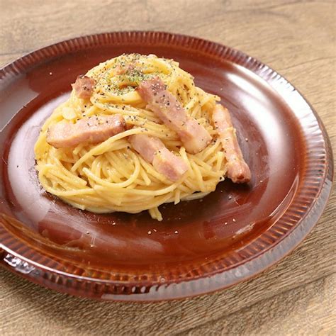 レンジで簡単 とろとろ半熟カルボナーラ 作り方・レシピ クラシル