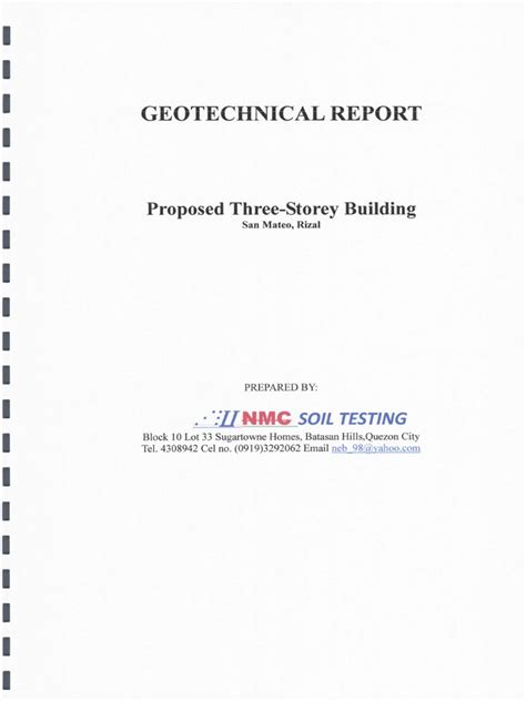 Geotechnical Report | PDF