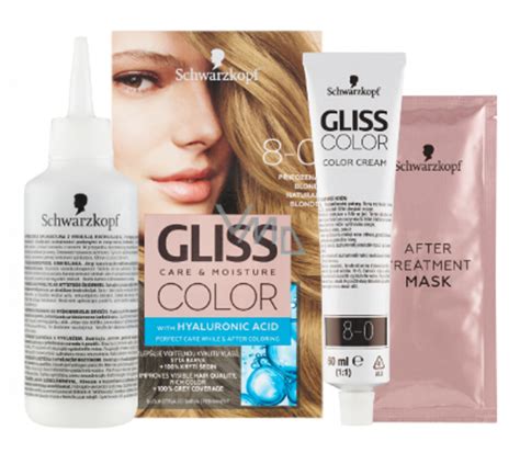 Schwarzkopf Gliss Color barva na vlasy 8 0 Přirozená blond 2 x 60 ml