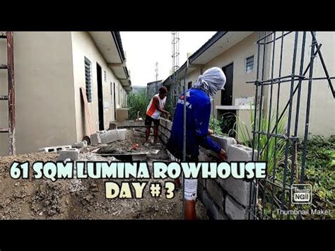 61 Sqm Lumina Rowhouse Day 3 CHB Laying Na Sa Back Area At Corner