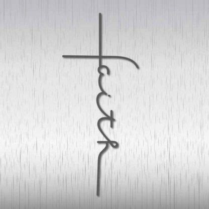 FAITH CROSS Script Svg Png Dxf Cut Files Cross Svg Clipart