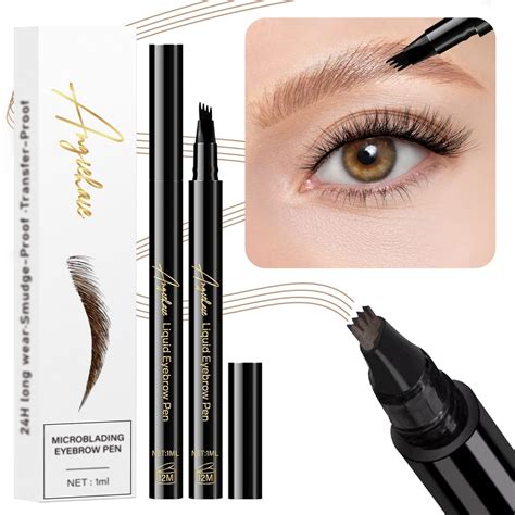 Eyebrow Pencil Red Brown Microblade Eyebrow Pen 4 Point Microblade Brow Pen For