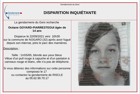 Gers disparition inquiétante d une adolescente de 14 ans