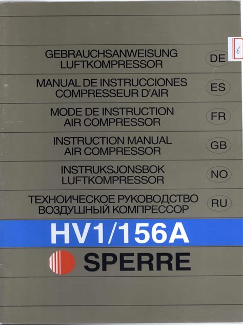 Air Compressor (Instruction Manual) | PDF