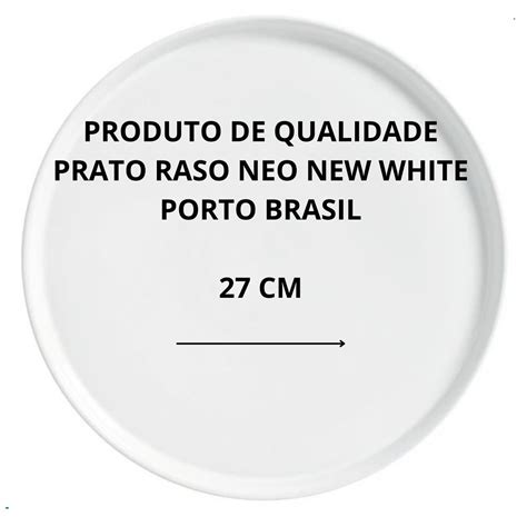 Prato Raso Stoneware Neo New White Porto Brasil Cer Mica