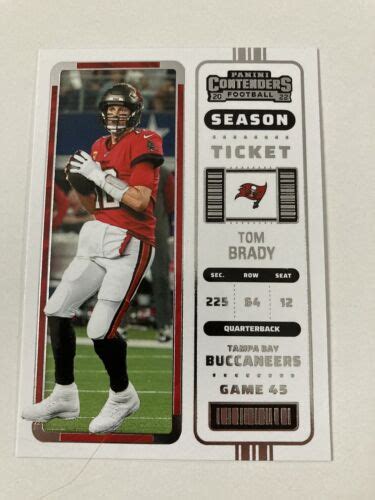 Panini Contenders Tom Brady Season Ticket Tampa Bay