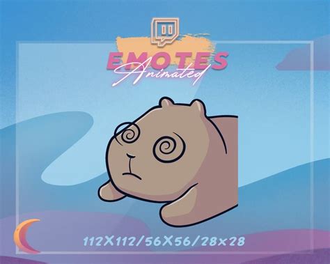 Animated Capybara Emote Knocked Out Ded Chibi Emote Etsy