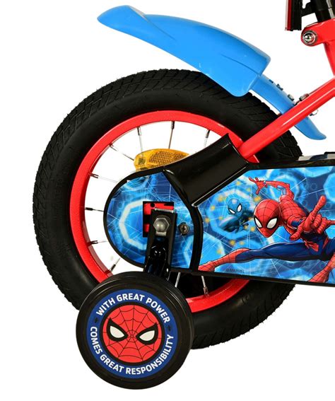 Vélo enfant Spider Man Garçons 12 pouces Bleu Rouge