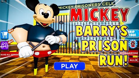 New Mikey Mouse Barrys Prison Run 🤣💀 Roblox First Person Obby