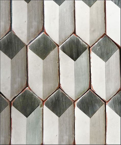 Corteo 5 Geometric Tile Pattern On Picket Shape Tiles Terracotta