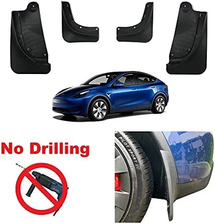 Tesritar Tesla Model Y Mud Flaps No Drilling Required Large Sizes