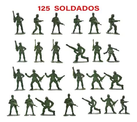 Boneco Soldado Miniatura Plastico Guerra Exercito Militar