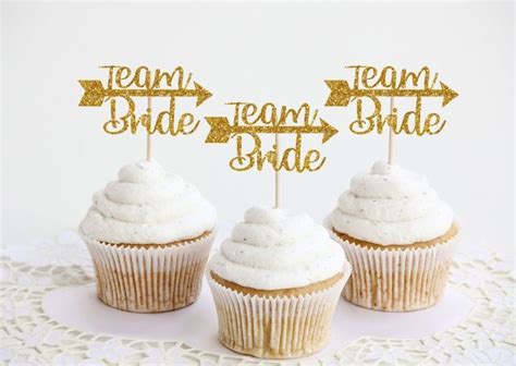 Team Bride Cupcake Toppershen Party Cupcake Toppersbride To Be Cake