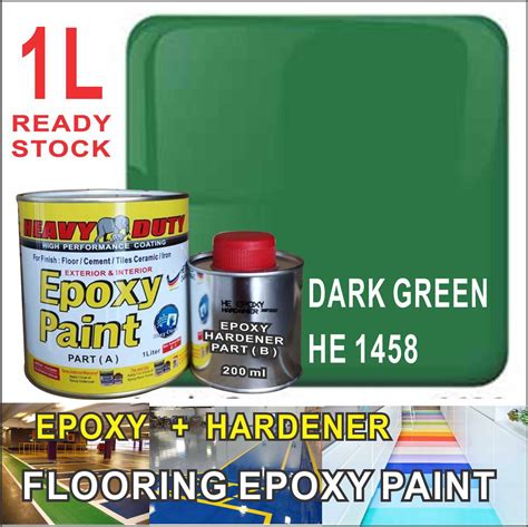 1 Liter Epoxy 1l Heavy Duty Epoxy Paint Two Pack Epoxy Floor Paint Cat Lantai 1l Coatings