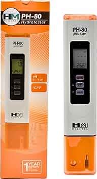 HM Digital pH Meter pH-80 Hydrotester LCD Display With Auto Calibration ...
