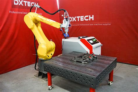 Newest Automatic 6 Axia Laser Welding Robot For Sale Max 6000w Robotic Laser Welding Dxtech Laser