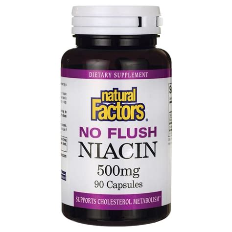 Natural Factors No Flush Niacin 500 Mg 90 Caps Swanson Health Products